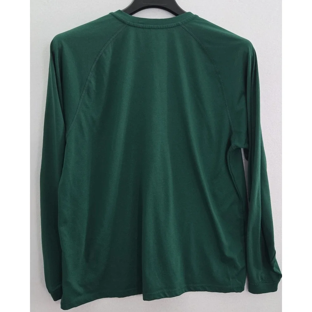 Adidas Aquinas Baseball Climalite Mens Long Sleeve Shirt Size Large Green